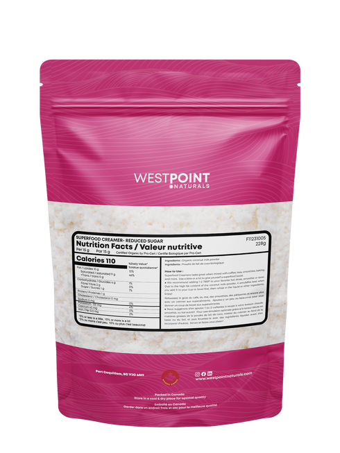 ORGANIC SUPERFOOD CREAMER, REDUCED SUGAR