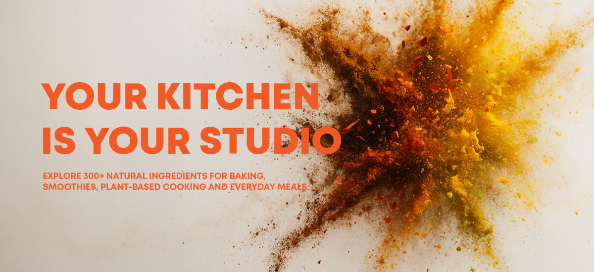 300+ all natural, clean ingredients for baking, cooking, smoothies and everyday meals 