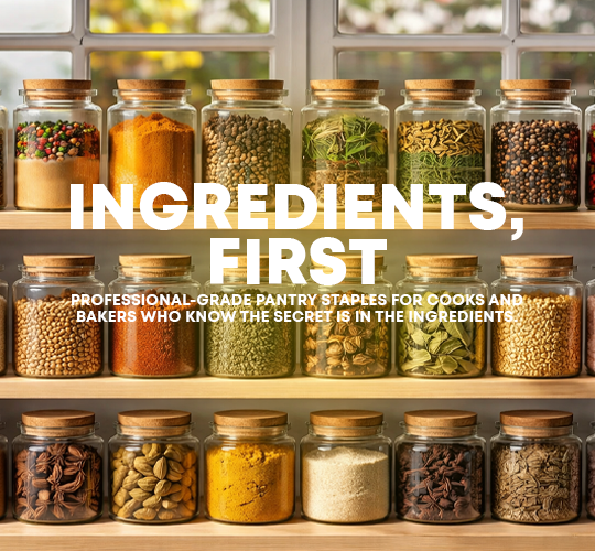 Professional grade pantry staples for cooks and bakers who know the secret is in high quality, clean ingredients.