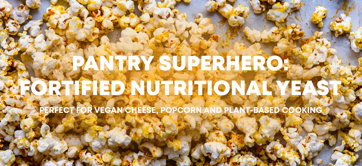 fortified nutritional yeast canada, vegan cheese, popcorn and plant-based cooking